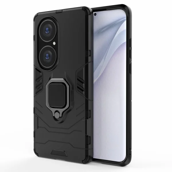Удароустойчив Калъф Hybrid Cover за Huawei P50 Pro, Ring Holder, Черен 1