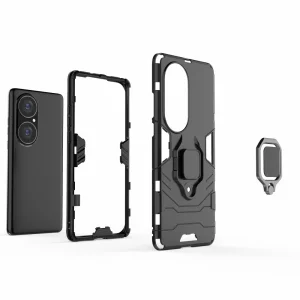 Удароустойчив Калъф Hybrid Cover за Huawei P50 Pro, Ring Holder, Черен 4