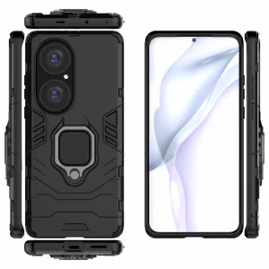 Удароустойчив Калъф Hybrid Cover за Huawei P50 Pro, Ring Holder, Черен 5