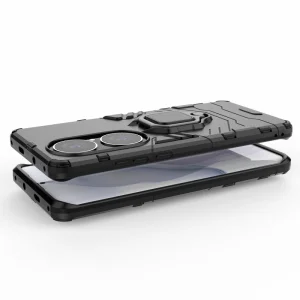 Удароустойчив Калъф Hybrid Cover за Huawei P50 Pro, Ring Holder, Черен 6