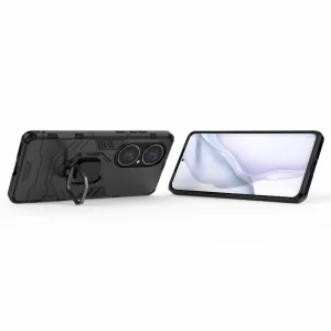 Удароустойчив Калъф Hybrid Cover за Huawei P50 Pro, Ring Holder, Черен 3