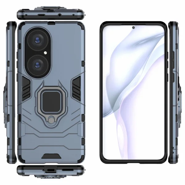 Удароустойчив Калъф Hybrid Cover за Huawei P50 Pro, Ring Holder, Син 5