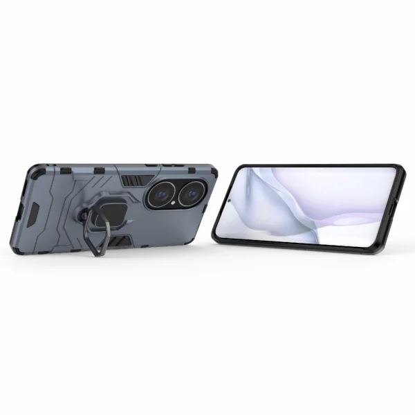 Удароустойчив Калъф Hybrid Cover за Huawei P50 Pro, Ring Holder, Син 3