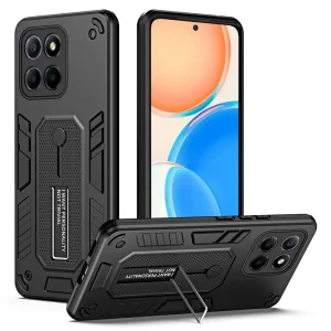 Удароустойчив калъф за Honor X8 5G, Finger Hoder, Bracket, Черен