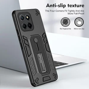 Shockproof case for Honor X8 5G, Finger Hoder, Bracket, Black 6