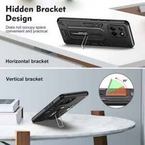 Shockproof case for Honor X8 5G, Finger Hoder, Bracket, Black 5