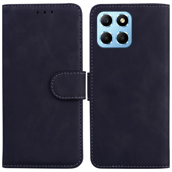 Leather Wallet Case for Honor X8 5G, Black 1