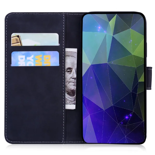 Leather Wallet Case for Honor X8 5G, Black 2