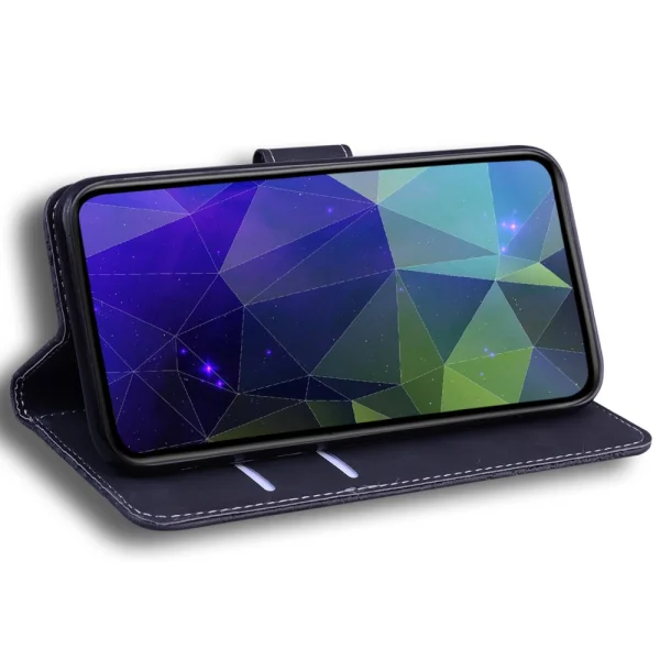 Leather Wallet Case for Honor X8 5G, Black 3