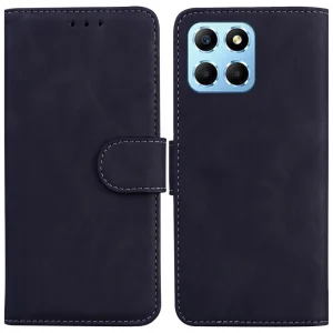 Калъф Тефтер Leather Wallet за Honor X8 5G, Черен