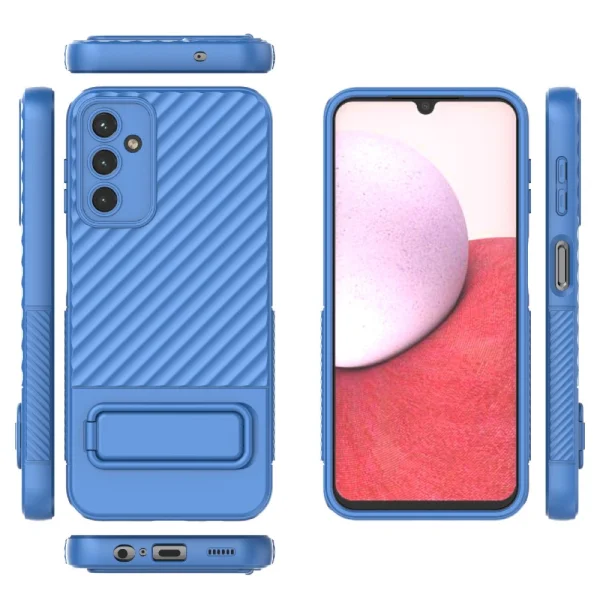 Silicone Case Shell Kickstand for Samsung Galaxy A14 5G, Blue 3