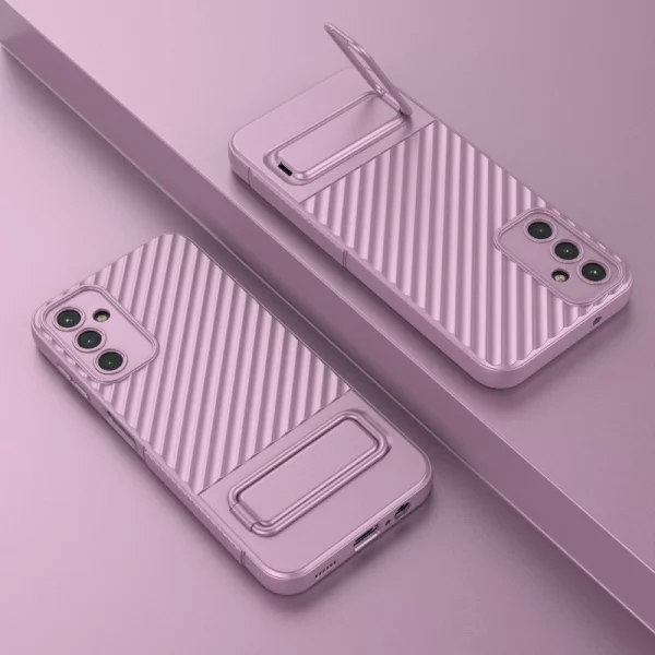 Силиконов калъф Shell Kickstand за Samsung Galaxy A14 5G, Лилав 5