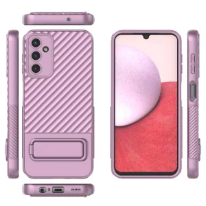 Силиконов калъф Shell Kickstand за Samsung Galaxy A14 5G, Лилав 3