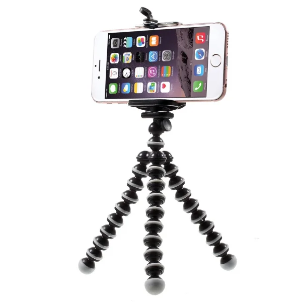 Flexible Octopus tripod with smartphone mount, 5.5 to 8 cm 1