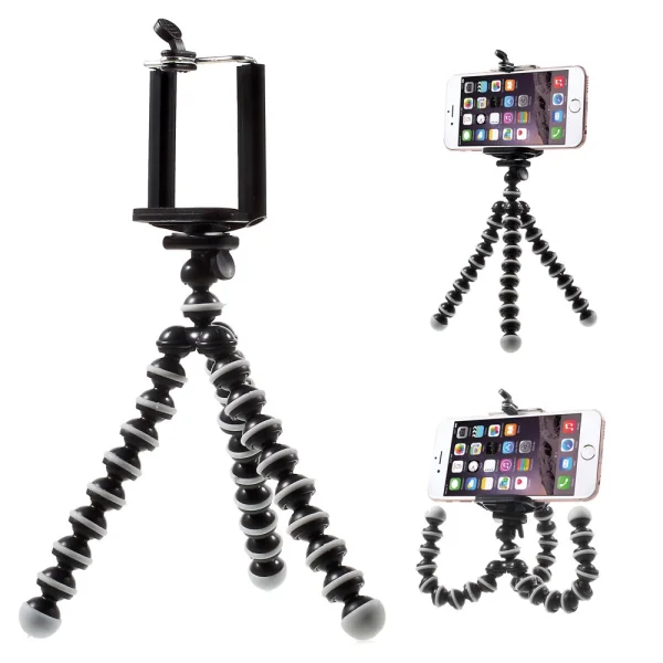 Flexible Octopus tripod with smartphone mount, 5.5 to 8 cm 2