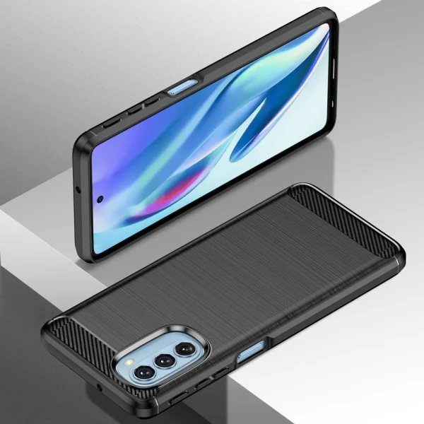 Силиконов Калъф Carbon за Motorola Moto G51 5G, Черен 2