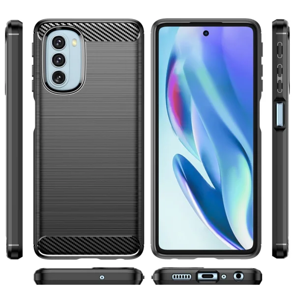 Силиконов Калъф Carbon за Motorola Moto G51 5G, Черен 4