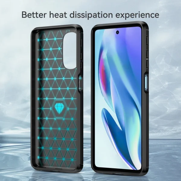 Силиконов Калъф Carbon за Motorola Moto G51 5G, Черен 5