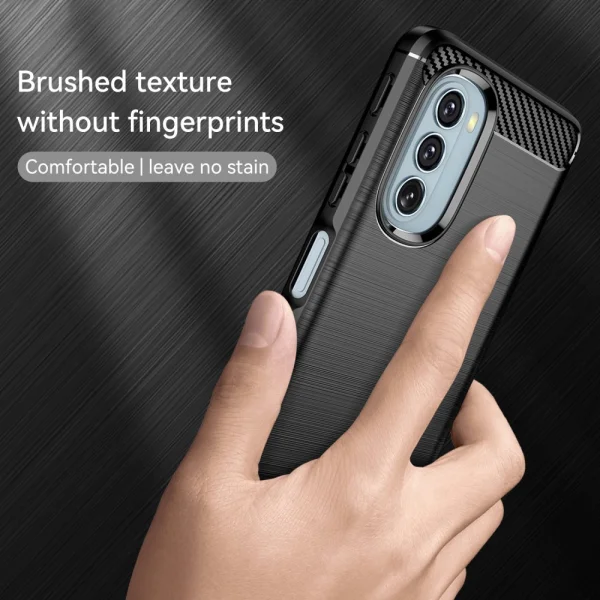 Силиконов Калъф Carbon за Motorola Moto G51 5G, Черен 3