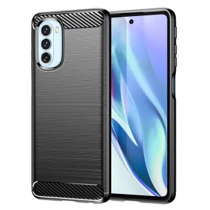 Силиконов Калъф Carbon за Motorola Moto G51 5G, Черен