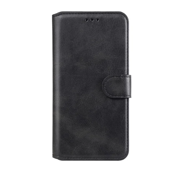 Калъф тефтер Leather Wallet за Motorola Moto G51 5G, Черен 4