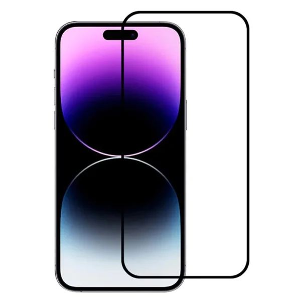 Стъклен Протектор 5D Full Glue за iPhone 14 Pro, Черен 1