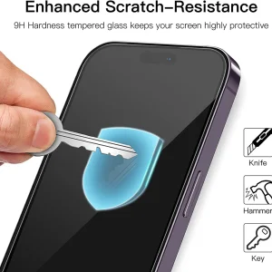 Стъклен Протектор 5D Full Glue за iPhone 14 Pro, Черен 5