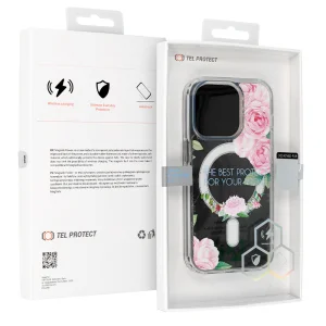 Shockproof case Flower MagSF for iPhone 12, Pink flowers 4