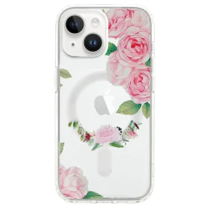 Удароустойчив калъф Flower MagSF за iPhone 14, Розови цветчета