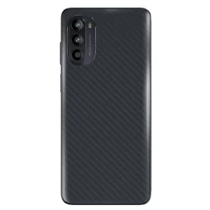 Фолио Протектор за гърба на Motorola G52, Черен Карбон