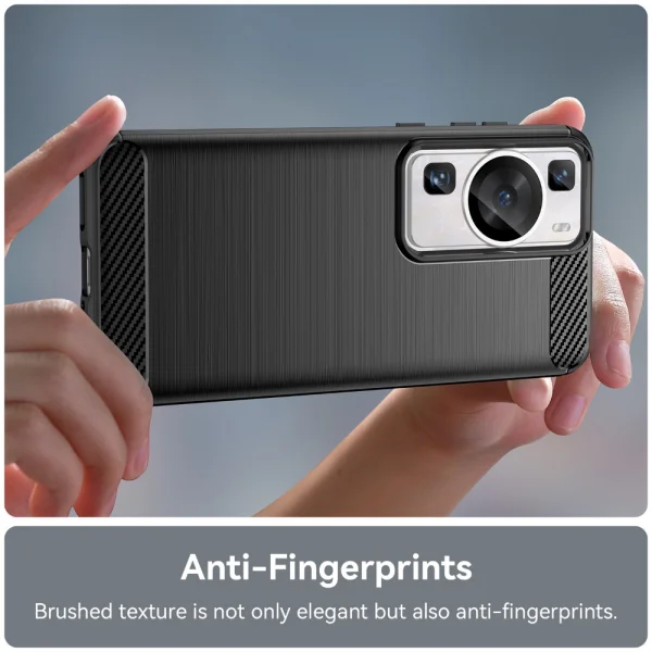 Carbon Silicone Case for Huawei P60 / P60 Pro, Black 4