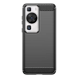 Carbon Silicone Case for Huawei P60 / P60 Pro, Black