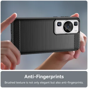 Carbon Silicone Case for Huawei P60 / P60 Pro, Black 4