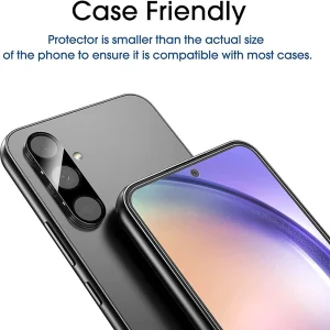 Стъклен 3D Протектор за Камерата на Samsung Galaxy A14 / A24 / A34, Черен 4