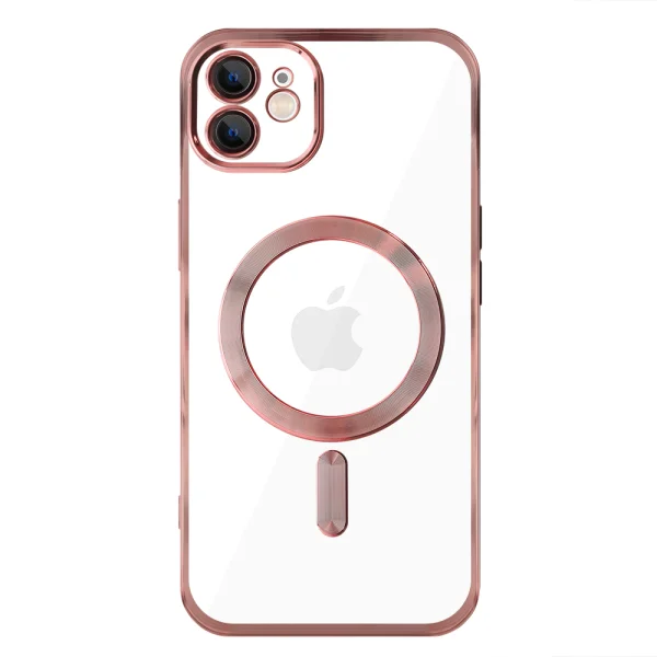 Силиконов калъф LUXURY MagSF за iPhone 12, Розов 1