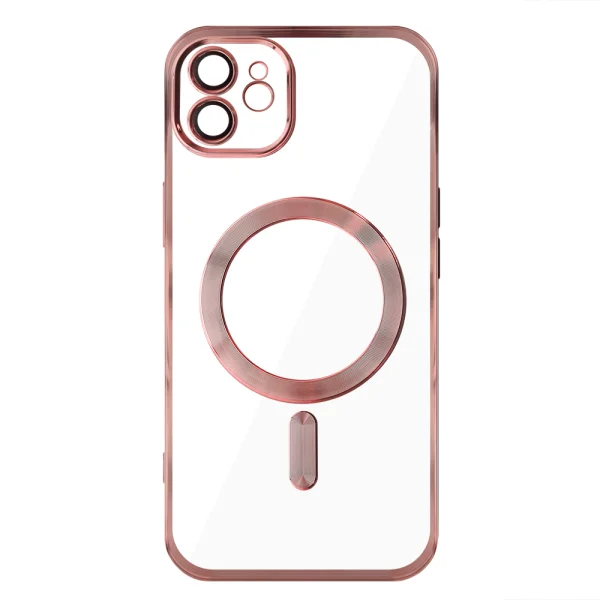Силиконов калъф LUXURY MagSF за iPhone 12, Розов 2