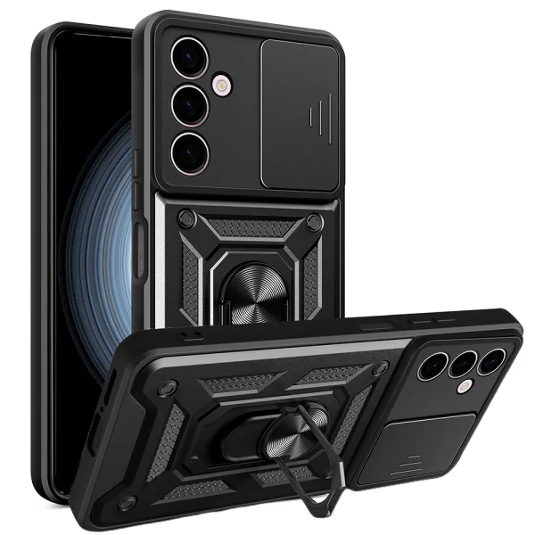 Удароустойчив калъф Slide Camera за Samsung Galaxy A24 4G, Черен 1