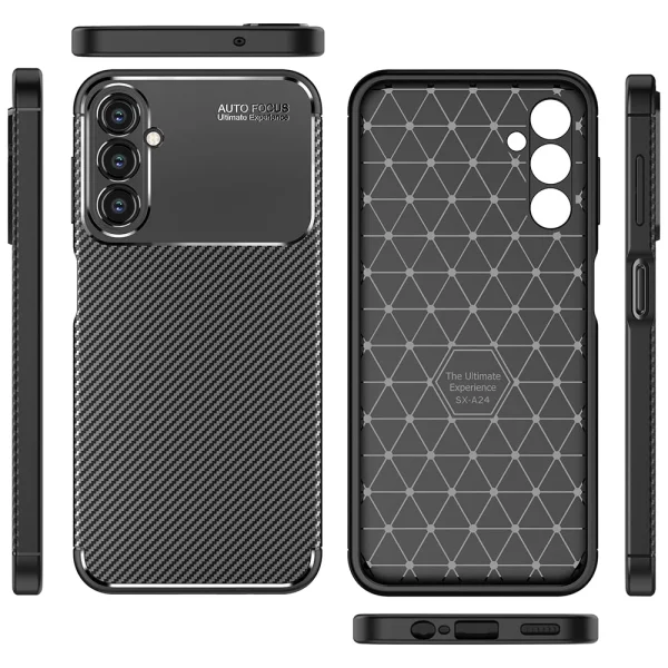Силиконов Калъф Carbon за Samsung Galaxy A24 4G, Черен 3