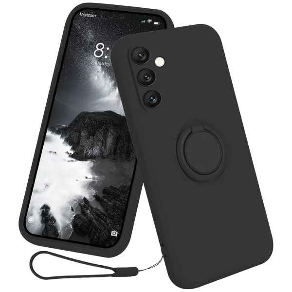 Ring Silicone Case for Samsung Galaxy A24 4G, Black 1