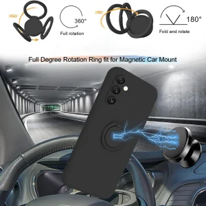 Ring Silicone Case for Samsung Galaxy A24 4G, Black 3