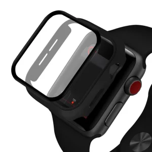 Plastic bumper + glass protector for Apple Watch Series 5/4 44mm, Black 5