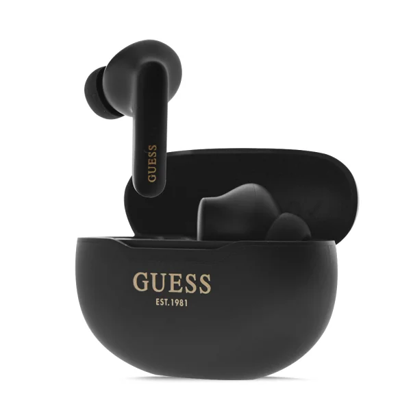 Guess Metalic Finish True Wireless 5.3 Earphones, GUTWST50BK, TWS, Black, 3666339120870 1