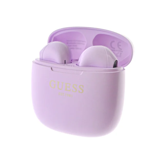 Слушалки Guess Script Logo True Wireless 5.3, GUTWST26PSU, TWS, Лилав, 3666339120863 2