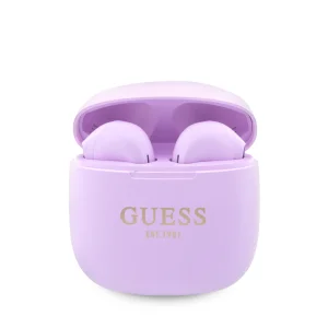 Слушалки Guess Script Logo True Wireless 5.3, GUTWST26PSU, TWS, Лилав, 3666339120863