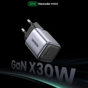Зарядно UGREEN CD319, 220V, 1xUSB-C, GaN, 30W, PD, NEXOD, Черен 4
