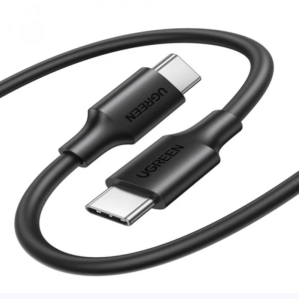 Кабел UGREEN US286, USB-C към USB-C, 3A, 60W, 1m, Черен 3