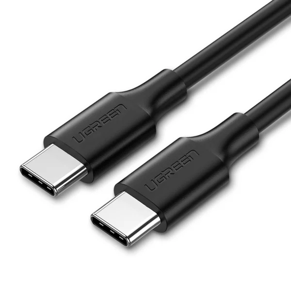 Кабел UGREEN US286, USB-C към USB-C, 3A, 60W, 1m, Черен 2