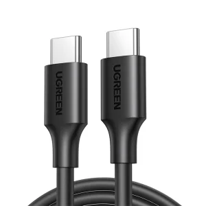 Кабел UGREEN US286, USB-C към USB-C, 3A, 60W, 1m, Черен