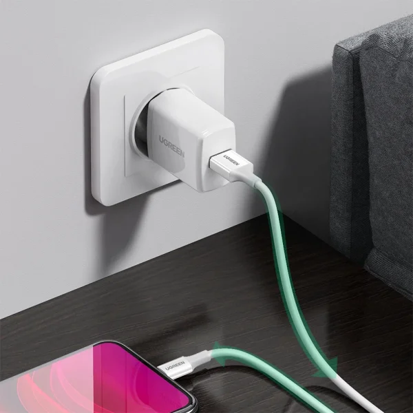 Кабел UGREEN US155, USB-A към Lightning, MFI, 1m, Бял 2