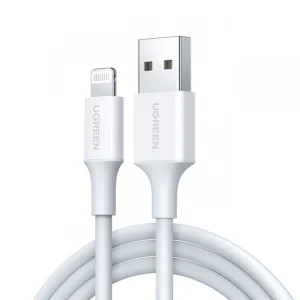 Кабел UGREEN US155, USB-A към Lightning, MFI, 1m, Бял